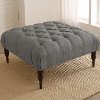 445LNNGR Grey Tufted Cocktail Ottoman