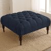 445LNNNV Navy Tufted Cocktail Ottoman
