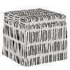 37-2SKDSHBLCWHTOGA Black And White Dash Skirted Storage Ottoman