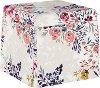 37-2SKBNFLMLTOGA Floral Skirted Storage Ottoman