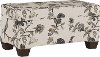 6225STSHNINKOGA Black and White Floral Storage Bench