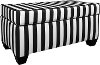 6225STCBSTRBLKWHOGA Canopy Black and White Stripe Storage Bench