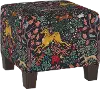 57-2FRLNVOGA Blaire Navy Woodland Square Ottoman - Skyline Furniture