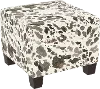 57-2CWNTROGA Blaire Light Brown Cow Print Square Ottoman - Skyline Furniture