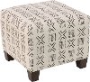 57-2RMCRMOGA Cream Square Ottoman