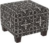 57-2PRSTLBLCOGA Black Paris Tile Square Ottoman