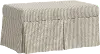 8802SKSCTSTRTP Mila Taupe Stripe Skirted Storage Bench - Skyline Furniture