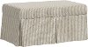 8802SKSCTSTRTP Stripe Taupe Skirted Bench