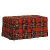 8802SKANCSTWRD Red and Green Plaid Skirted Bench