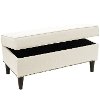 948NB-BRLNNTLC Linen Talc Button Storage Bench