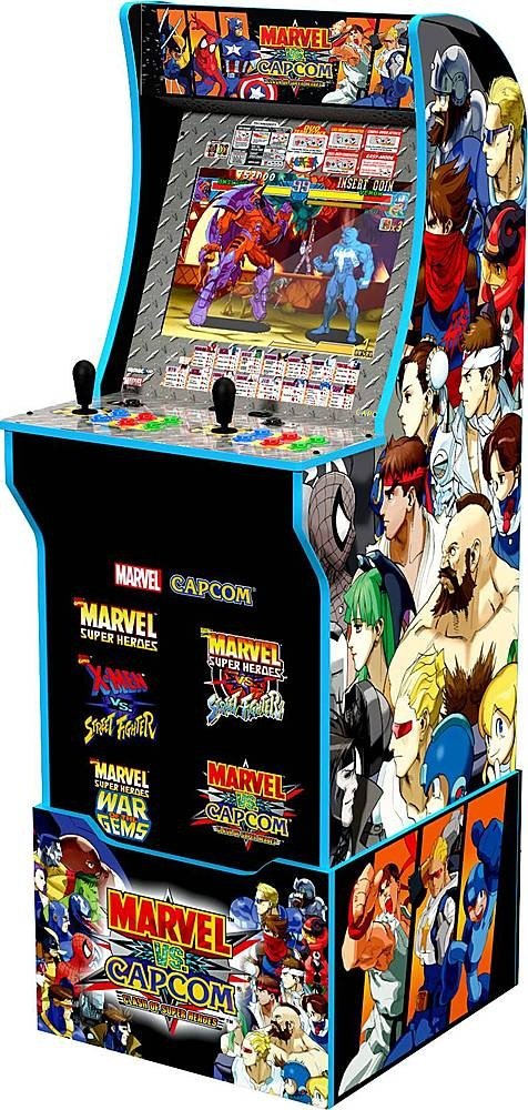 815221022720 Arcade 1Up Marvel vs Capcom Arcade with Riser and Stool-3
