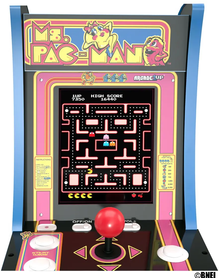 1955700004067 Arcade 1Up Ms PAC-MAN 40th Anniversary Counter-Cade-6