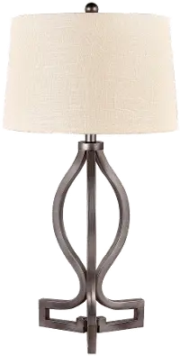 Antique Silver Metal Table Lamp