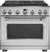 CGY366P2TS1 Cafe 36 Inch Gas Smart Range - 6.2 cu. ft. Stainless Steel