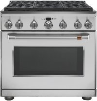 CGY366P2TS1 Cafe 36 Inch Gas Smart Range - 6.2 cu. ft. Stainless Steel