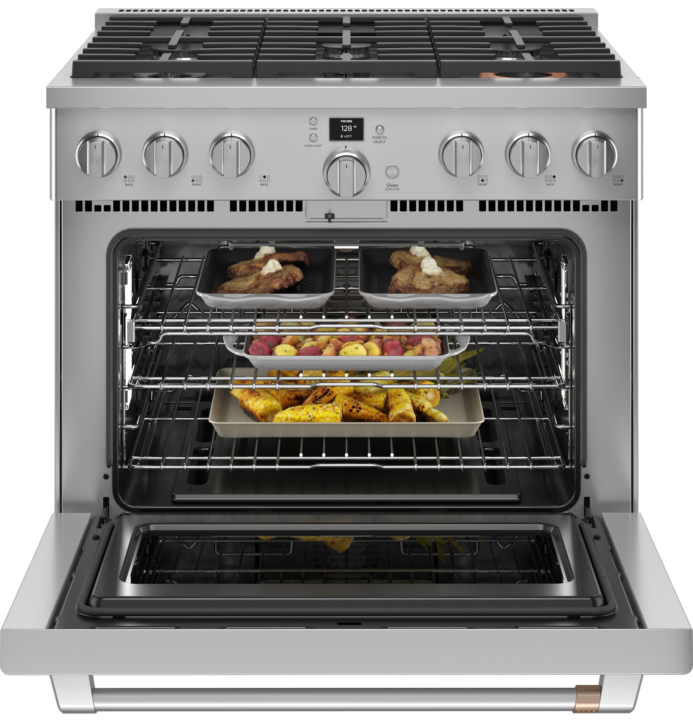 CGY366P2TS1 Cafe 36 Inch Gas Smart Range - 6.2 cu. ft. Stainless Steel-7