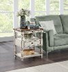 Country Chic Cream and Natural Chairside Table -