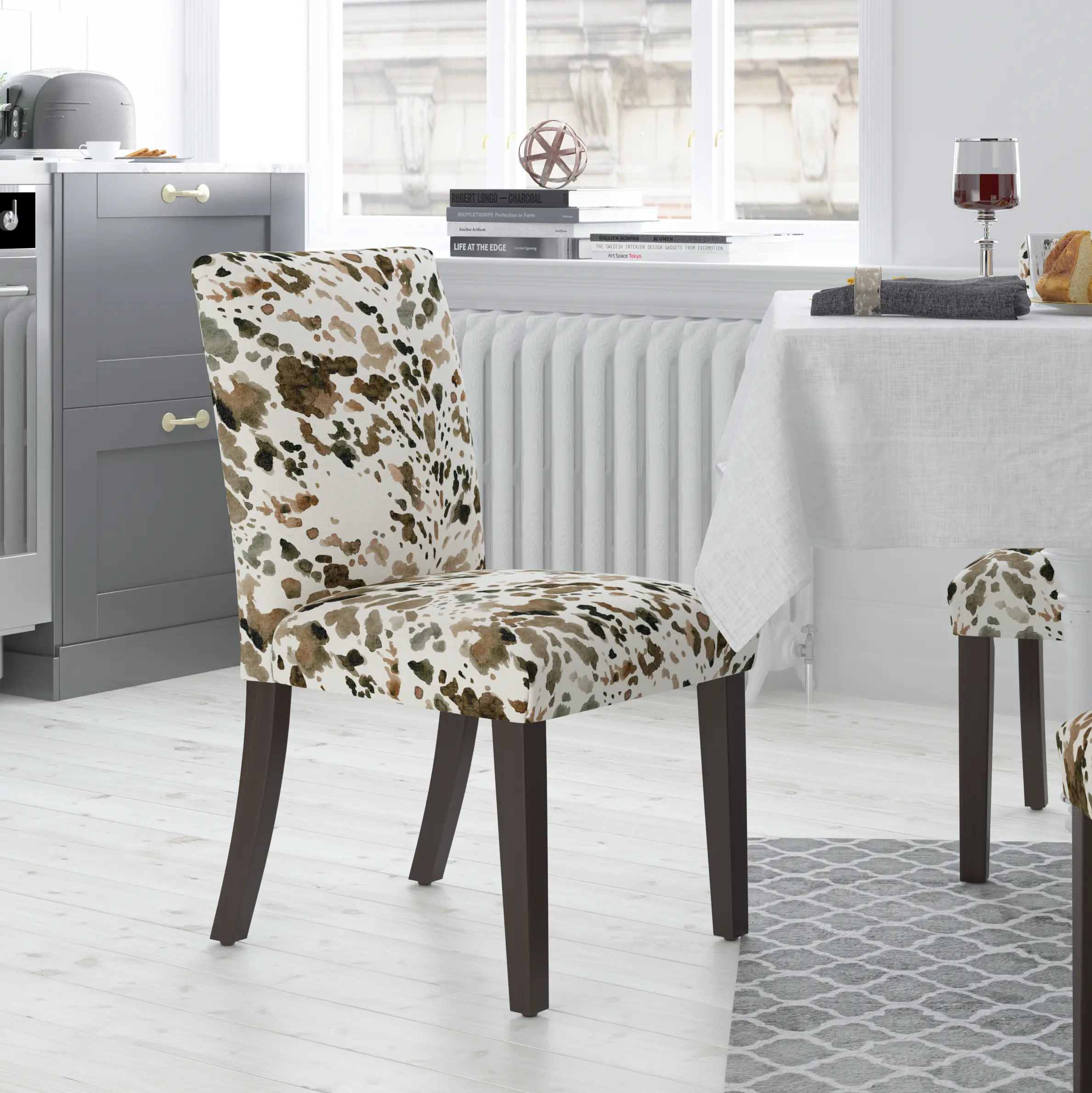 63-6CWNTROGA Cow Natural Dining Chair-1