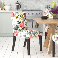 63-6CNDMMNEBN Floral Candid Square Dining Chair