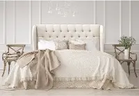 414CLNNTLC California King White Curved Headboard