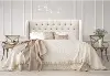 413KLNNTLC Jaclyn Cream Sloped Wingback King Headboard - Skyline Furniture