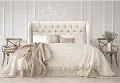 411FLNNTLC Jaclyn Cream Sloped Wingback Full Headboard - Skyline Furniture