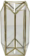 14 Inch Warm Gold Metal Decorative Lantern