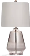 Silver Glass Table Lamp with Clear Finish - Adara