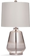 Silver Glass Table Lamp with Clear Finish - Adara