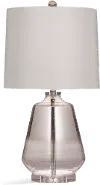 Silver Glass Table Lamp with Clear Finish - Adara