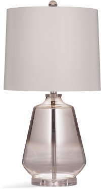 Silver Glass Table Lamp with Clear Finish - Adara