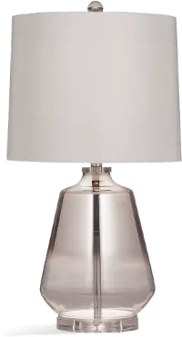 Silver Glass Table Lamp with Clear Finish - Adara