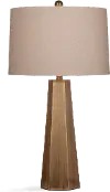 Brushed Gold Metal Hexagon Table Lamp - Marsham