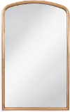 Antique Gold Leaf Leaner Mirror with Rounded Top