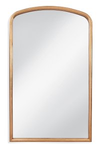 Antique Gold Leaf Leaner Mirror with Rounded Top