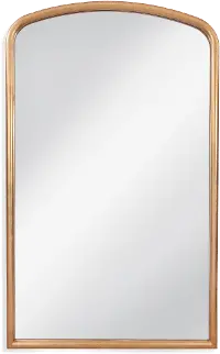 Antique Gold Leaf Leaner Mirror with Rounded Top
