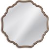 40 Inch Gray Scalloped Frame Wall Mirror