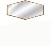 Glam Gold Leaf Hexagonal Wall Mirror