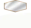 Glam Gold Leaf Hexagonal Wall Mirror