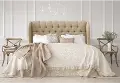 412QLNNSND Jaclyn Tan Sloped Wingback Queen Headboard - Skyline Furniture