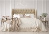 410TLNNSND Twin Sandstone Curved Headboard