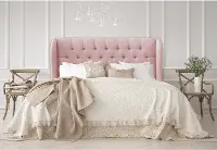 412QLNNBLS Queen Blush Curved Headboard