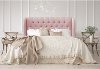 410TLNNBLS Twin Blush Curved Headboard