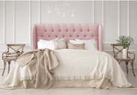 410TLNNBLS Twin Blush Curved Headboard