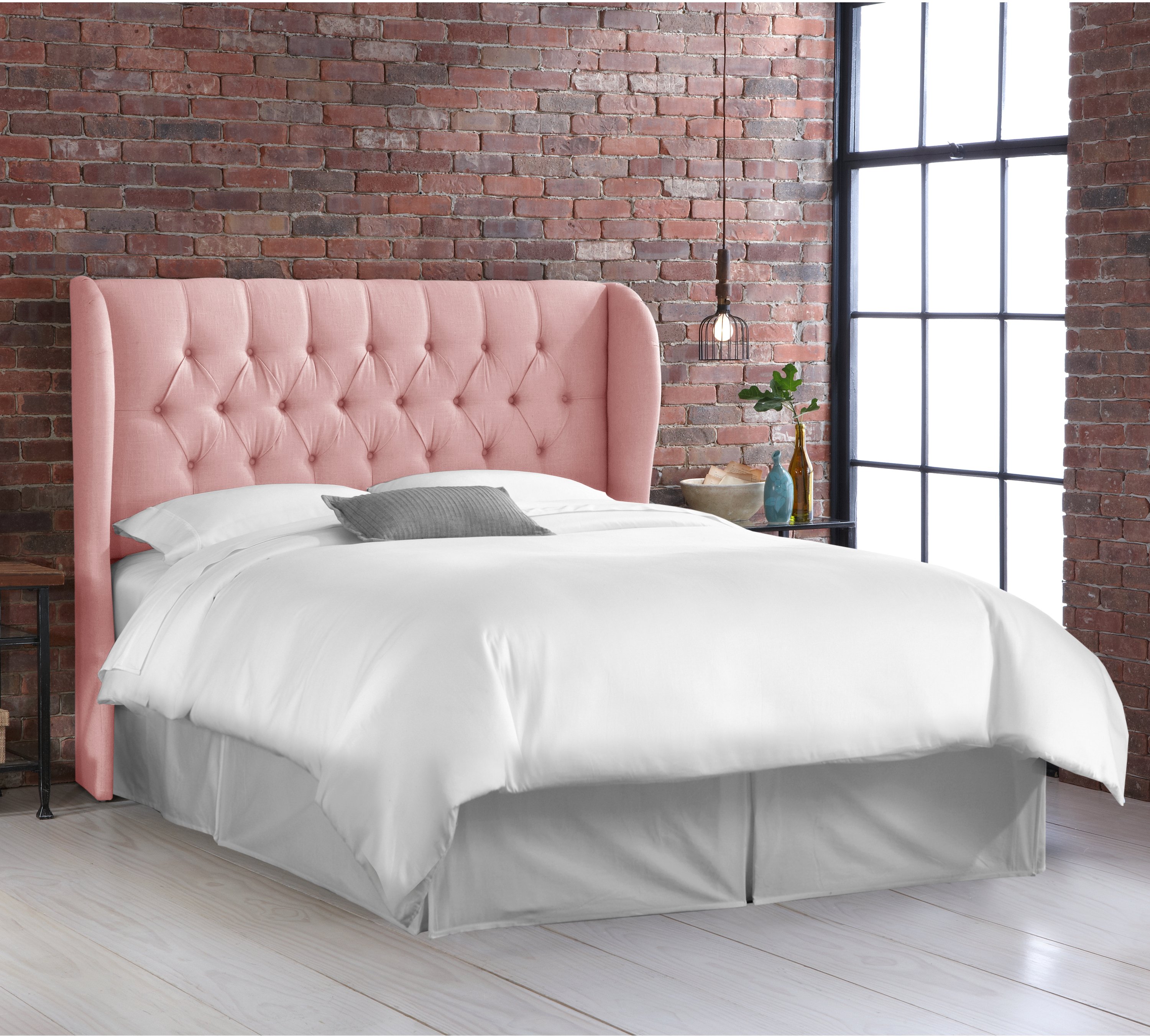 410TLNNBLS Twin Blush Curved Headboard-2