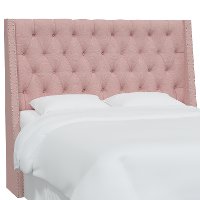 124NB-PWLNNBLS California King Swedish Blush Tufted Headboard