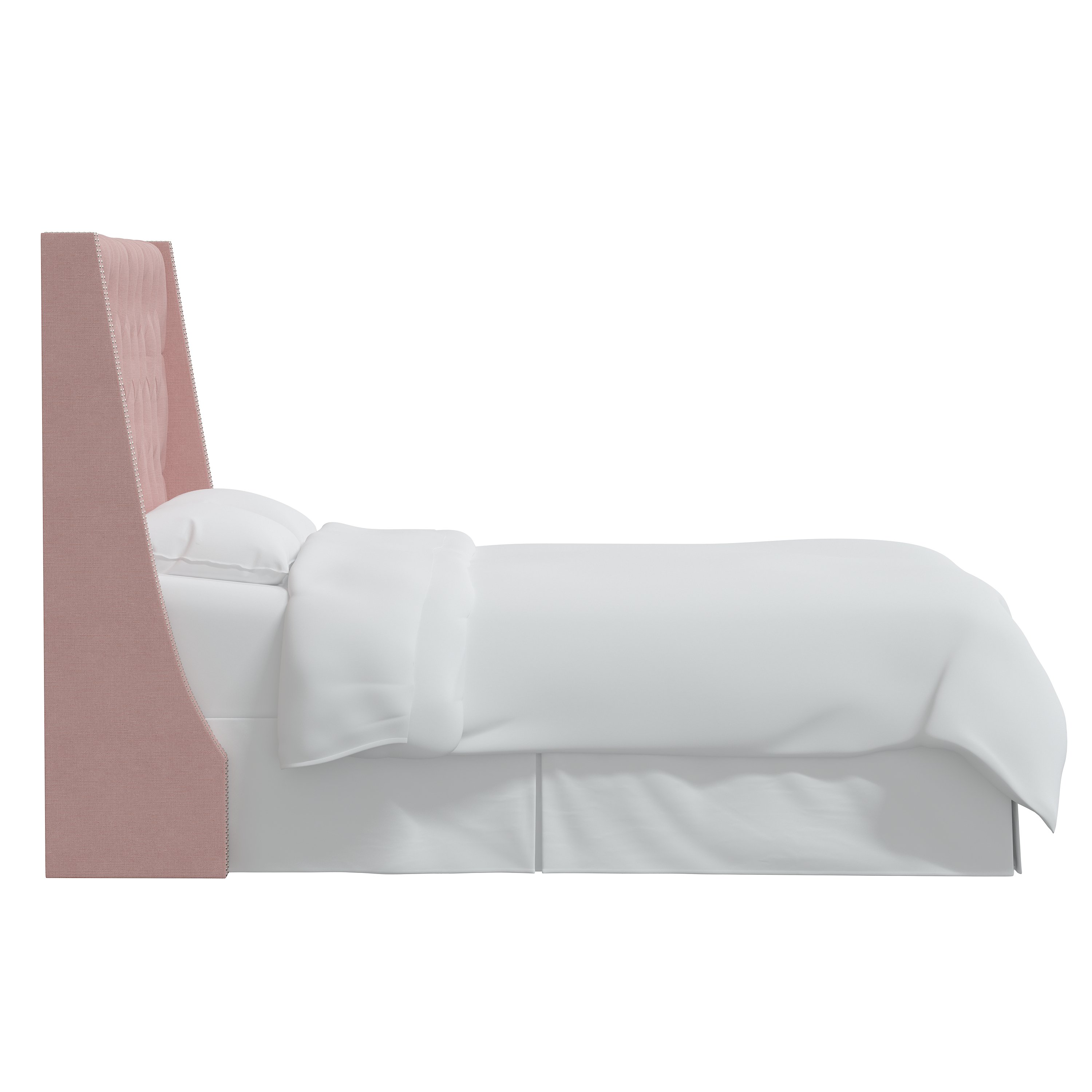 124NB-PWLNNBLS California King Swedish Blush Tufted Headboard-3