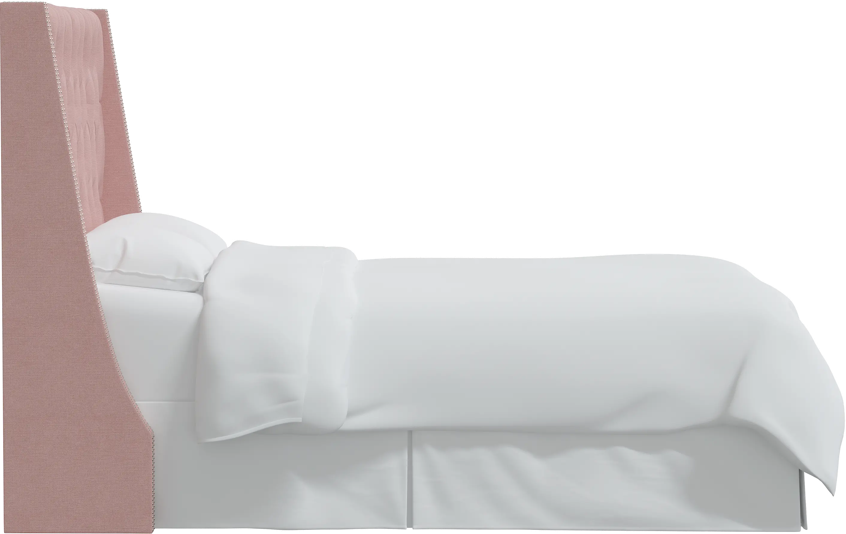 124NB-PWLNNBLS California King Swedish Blush Tufted Headboard-3