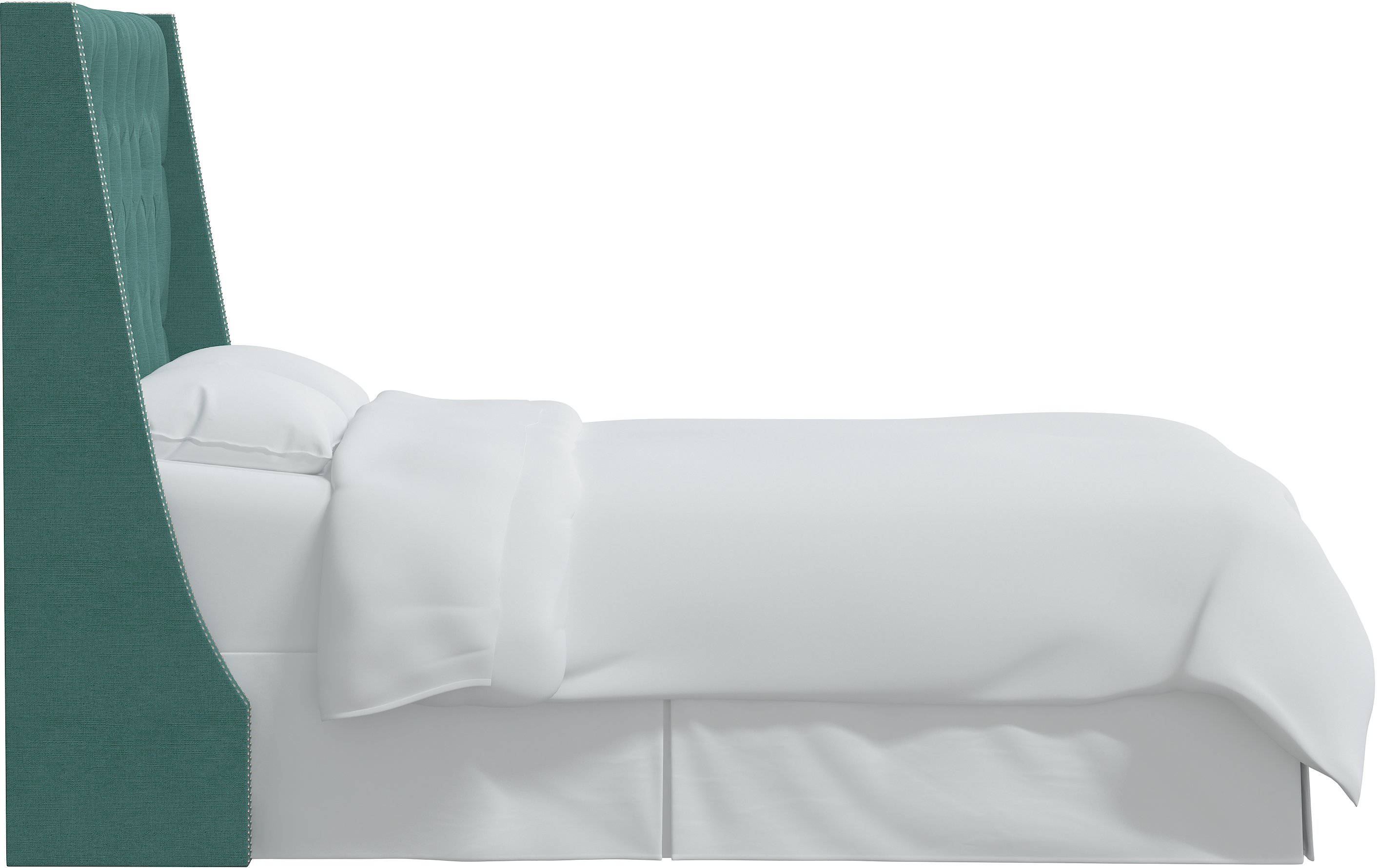 124NB-PWLNNLGN California King Laguna Blue Tufted Headboard-4