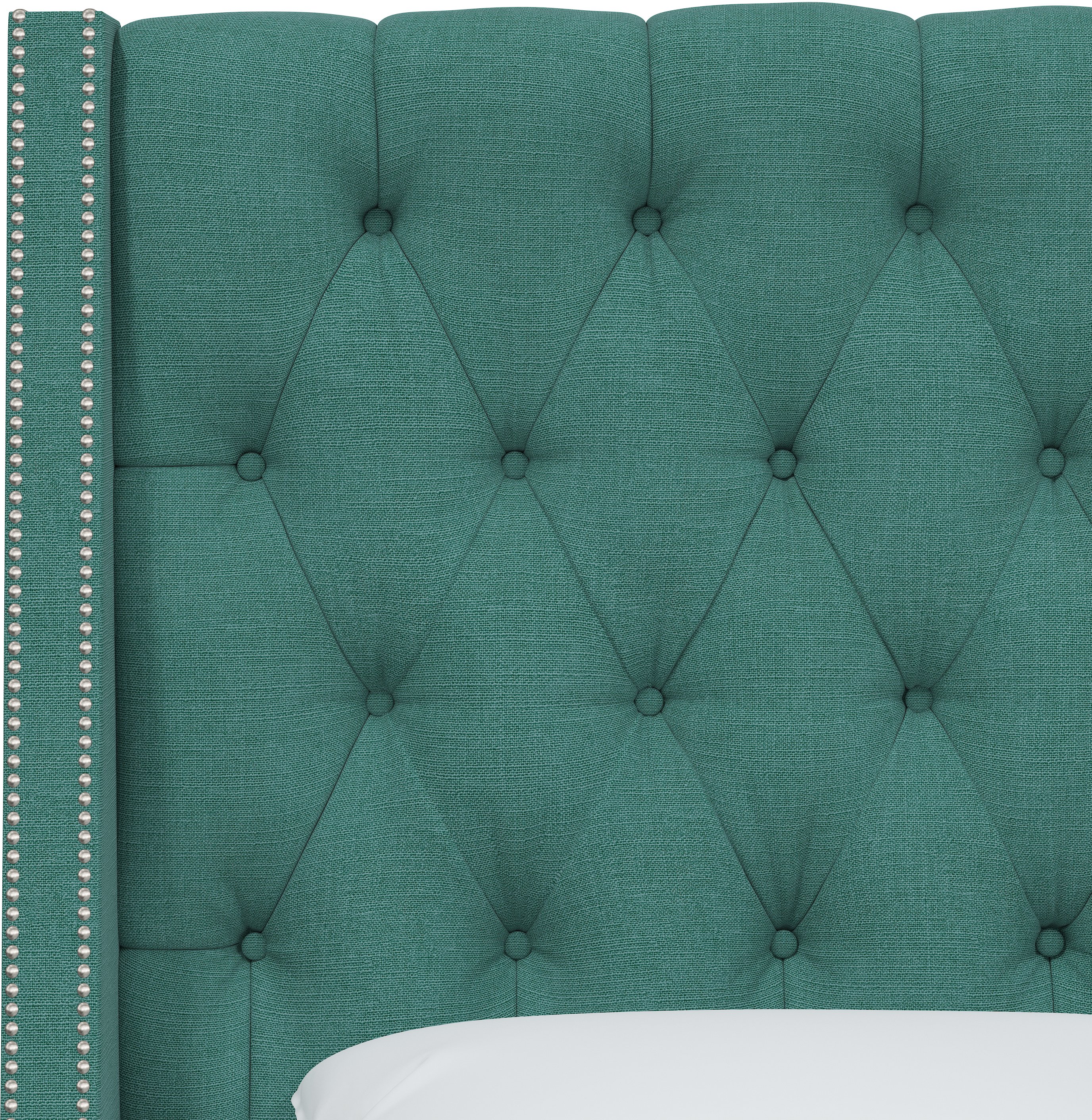 124NB-PWLNNLGN California King Laguna Blue Tufted Headboard-5